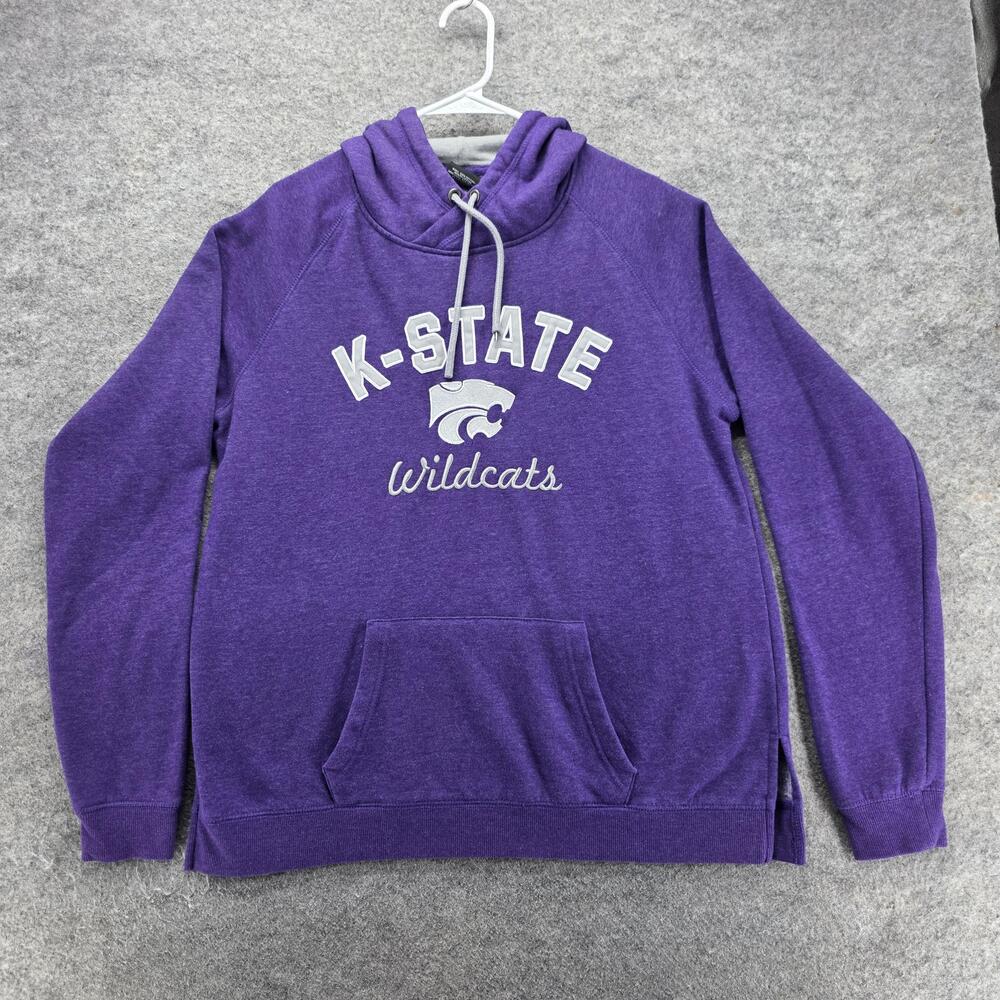 Kansas State Wildcats Hoodie Womens XL Purple Pullover Hooded Pockets Colosseum